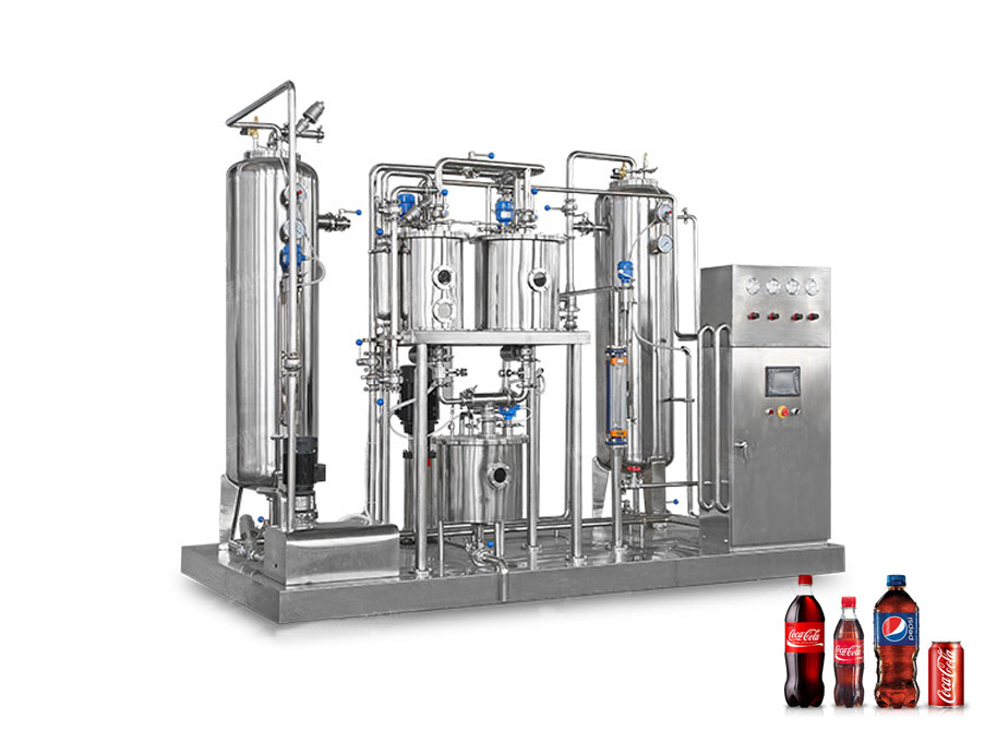 Pretreatment system of carbonated beverage containing gas